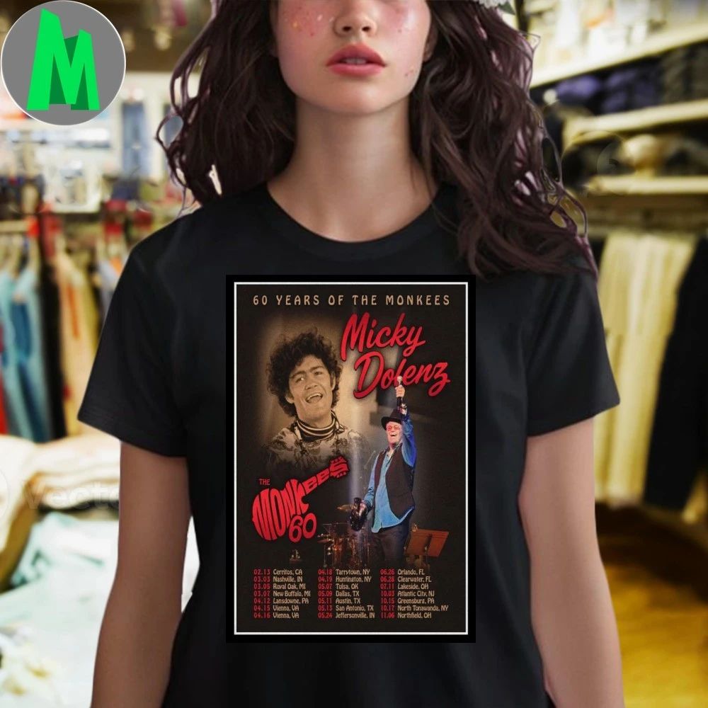 Micky Dolenz New Tour 2026 Poster Shirt Unisex