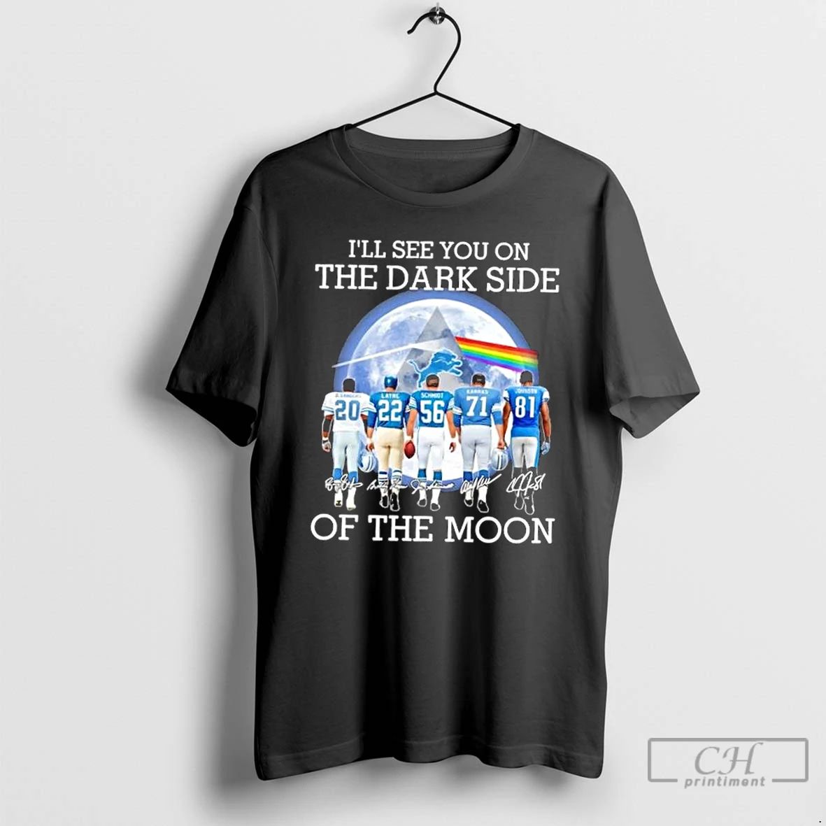 Premium Detroit Lions Legends Ill See You On The Dark Side Of The Moon Unisex