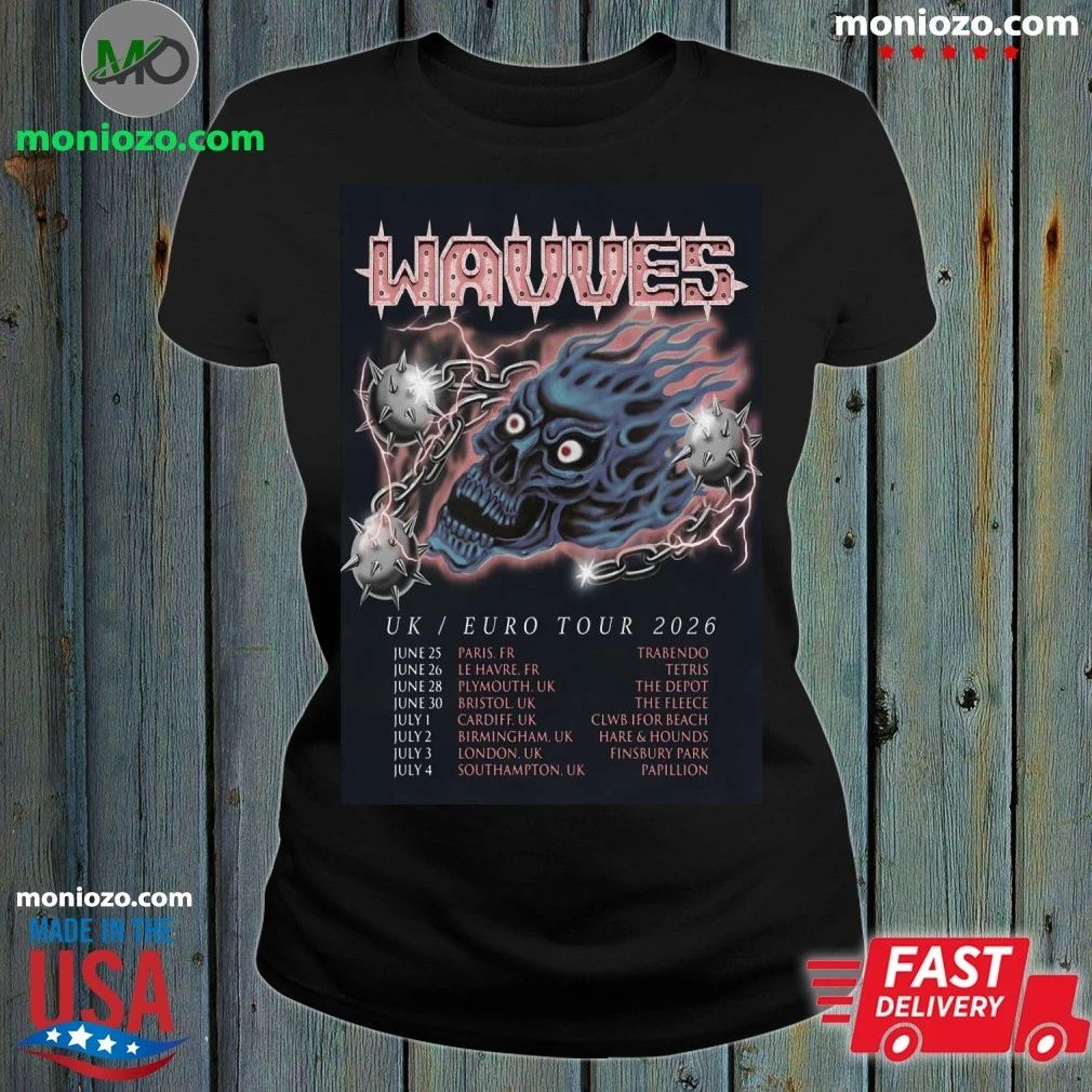 Original WAVVES UK EU Tour 26 Poster Shirt Unisex