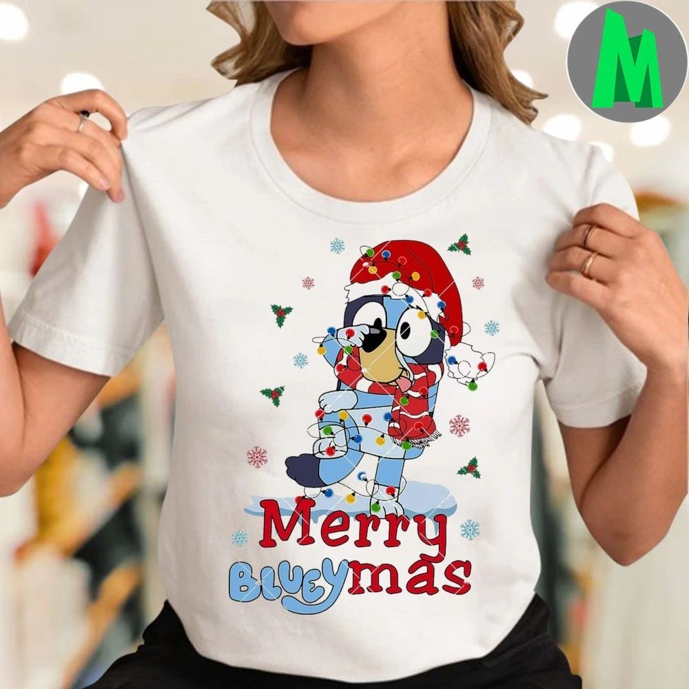 Merry Blueymas Santa Bluey Shirt Unisex