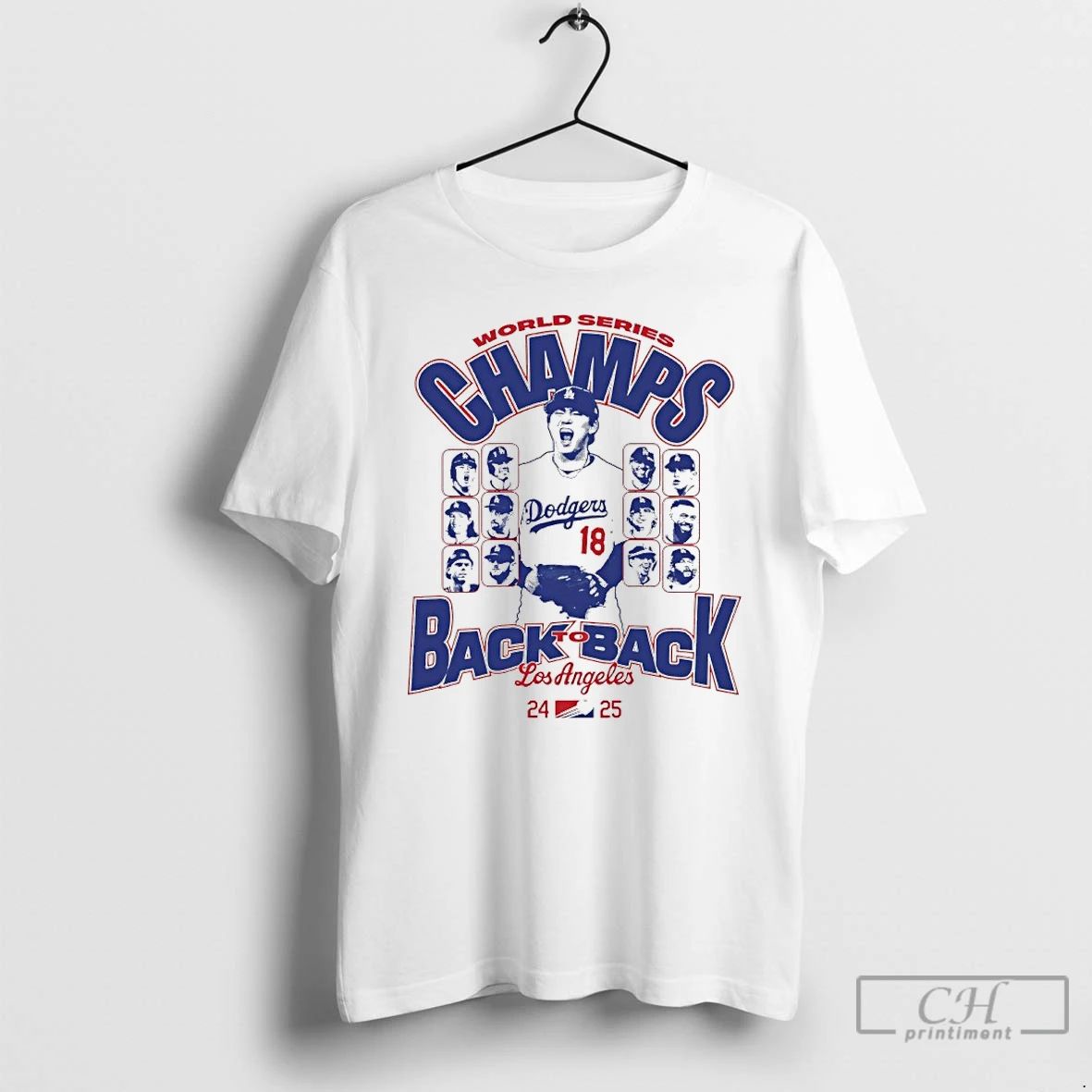 Premium La Dodgers Back To Back 24 25 World Series Champs T Shirts Unisex