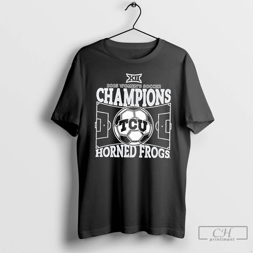 Classic 2025 Big 12 Regular Season Champions Tcu Horned Frogs 2 Sided T Shirts Unisex