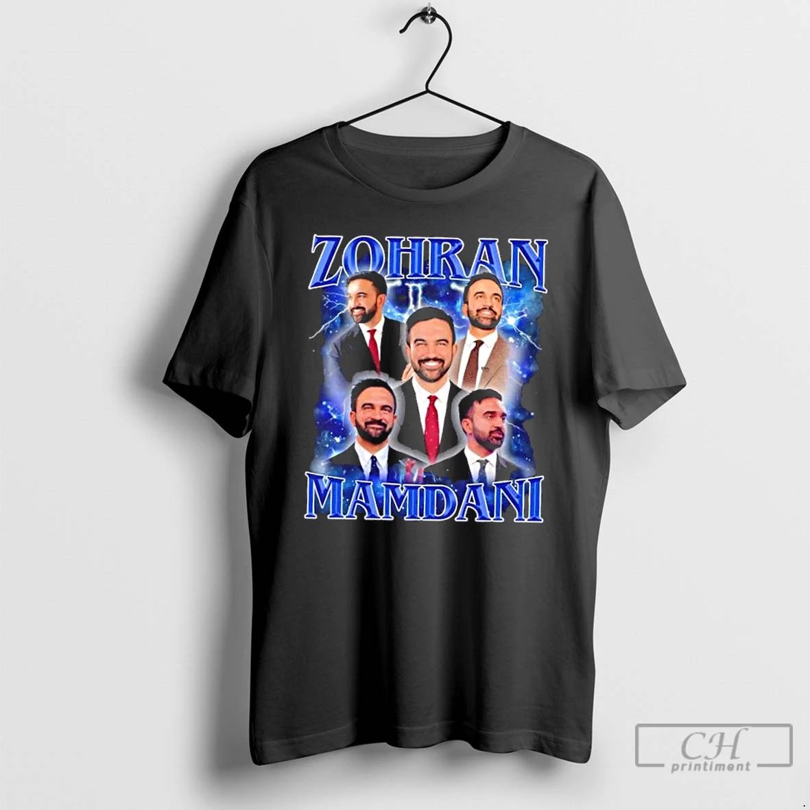 Premium Zohran Mamdani Lightning Graphic T Shirts Unisex