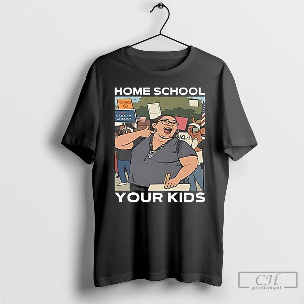Classic Home School Your Kids Lucy Martinez No Kings Protest 2025 Long Sleve T Shirts Unisex