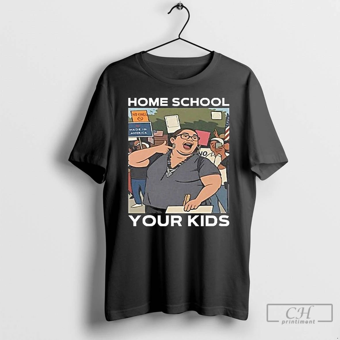 Classic Home School Your Kids Lucy Martinez No Kings Protest 2025 Long Sleve T Shirts Unisex