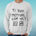 Felpa Man Light Sweater Grey " You Would like To Put With Me Sentence " Unisex