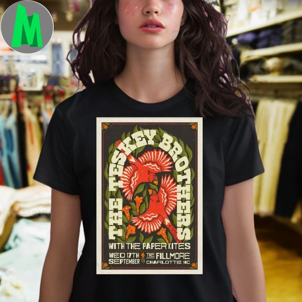 The Teskey Brothers Sep 17 2025 The Fillmore Charlotte NC Poster Shirt Unisex