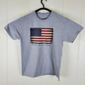 5 Star Shirt Mens Large Gray Graphic Crew Neck Short Sleeve Stretch America Unisex