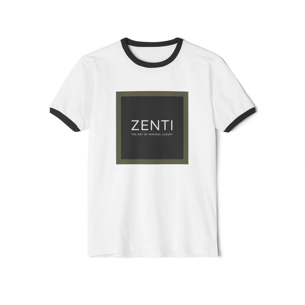 Unisex Cotton Ringer with Zenti Graphic, Cool Casual Wear, Gift [...] Unisex