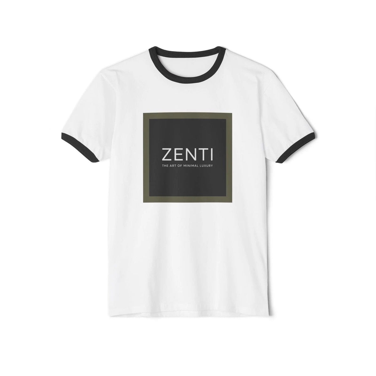 Unisex Cotton Ringer with Zenti Graphic, Cool Casual Wear, Gift [...] Unisex