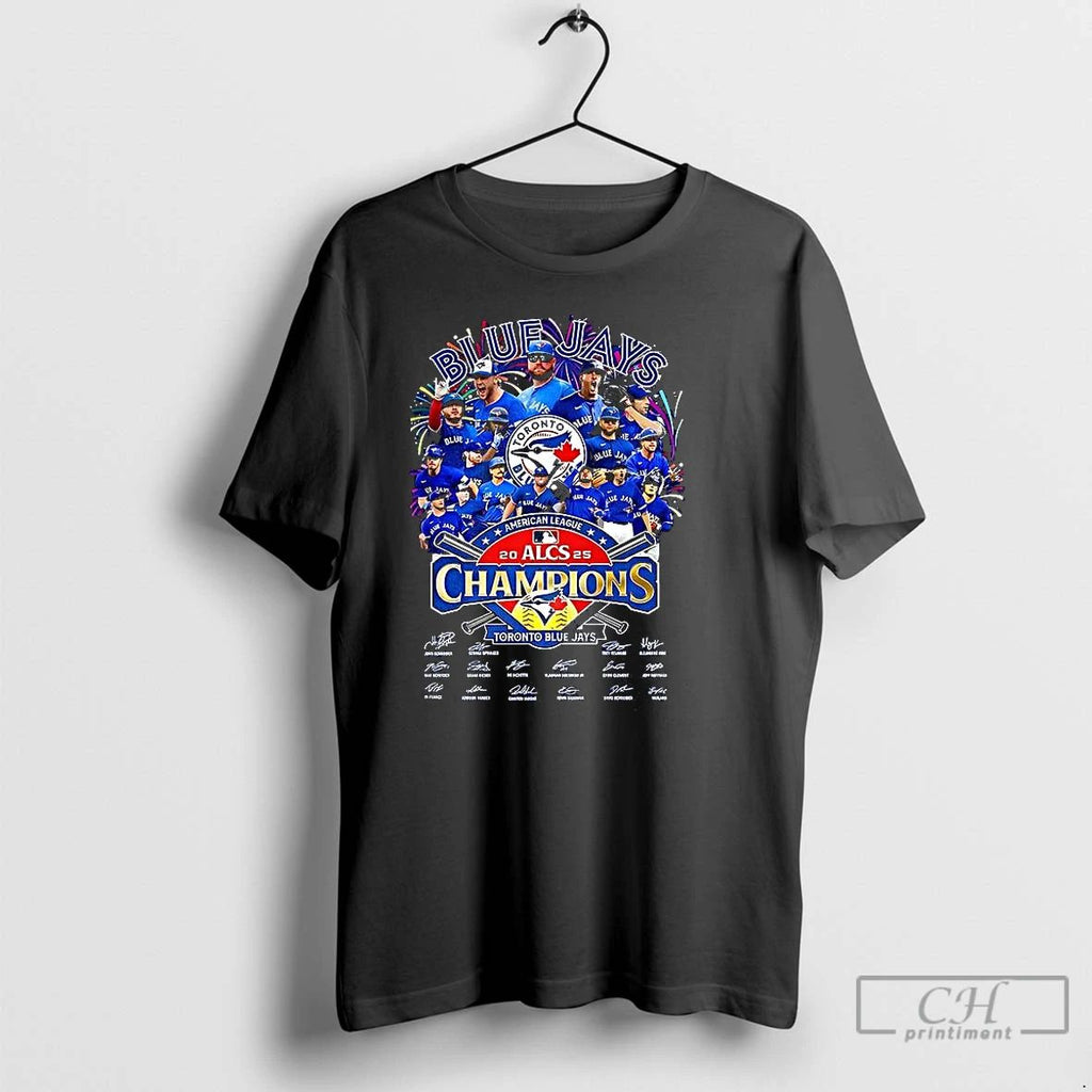 Classic Toronto Blue Jays Baseball 2025 Alcs Champions Players Signature T Shirts Unisex