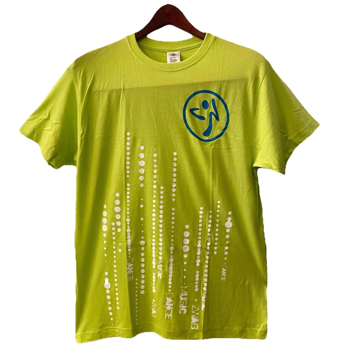 Zumba Wear Lime Green Graphic TShirt OSFM Music Dance Zwag Workout Active Casual Unisex