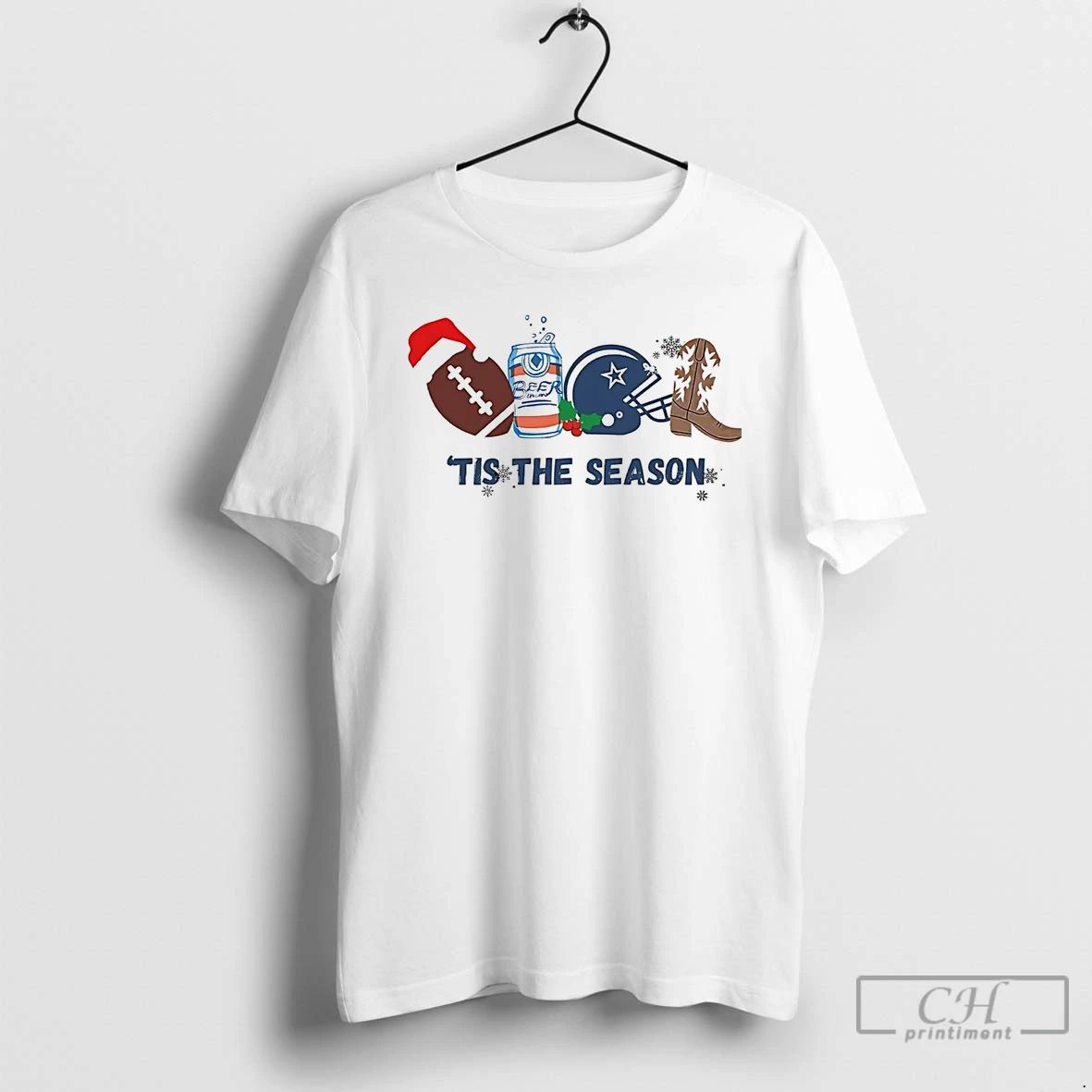 Premium Dallas Cowboys Tis The Season Christmas T Shirts Unisex