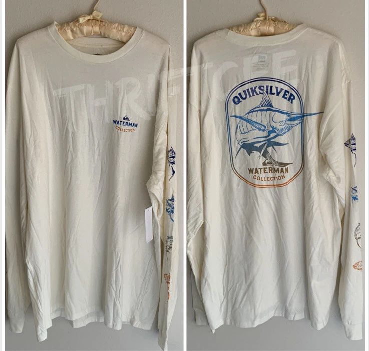 NWT XL Quiksilver Waterman Collection Heavy Marlin Beach Long Sleeve Unisex