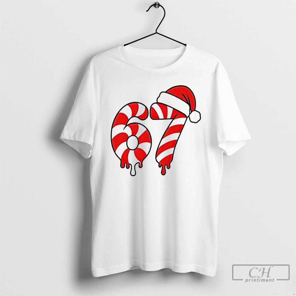 Premium 67 Christmas Candy Cane T Shirts Unisex