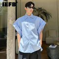Loose Men's s Simple Lapel Signle Breasted Short Sleeve Male Casual Tops Unisex