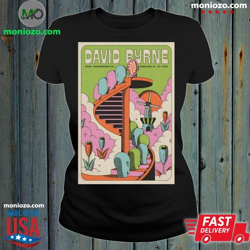 Original David Byrne In Amsterdam NL On Feb 15-16 2026 Poster Graphic Unisex