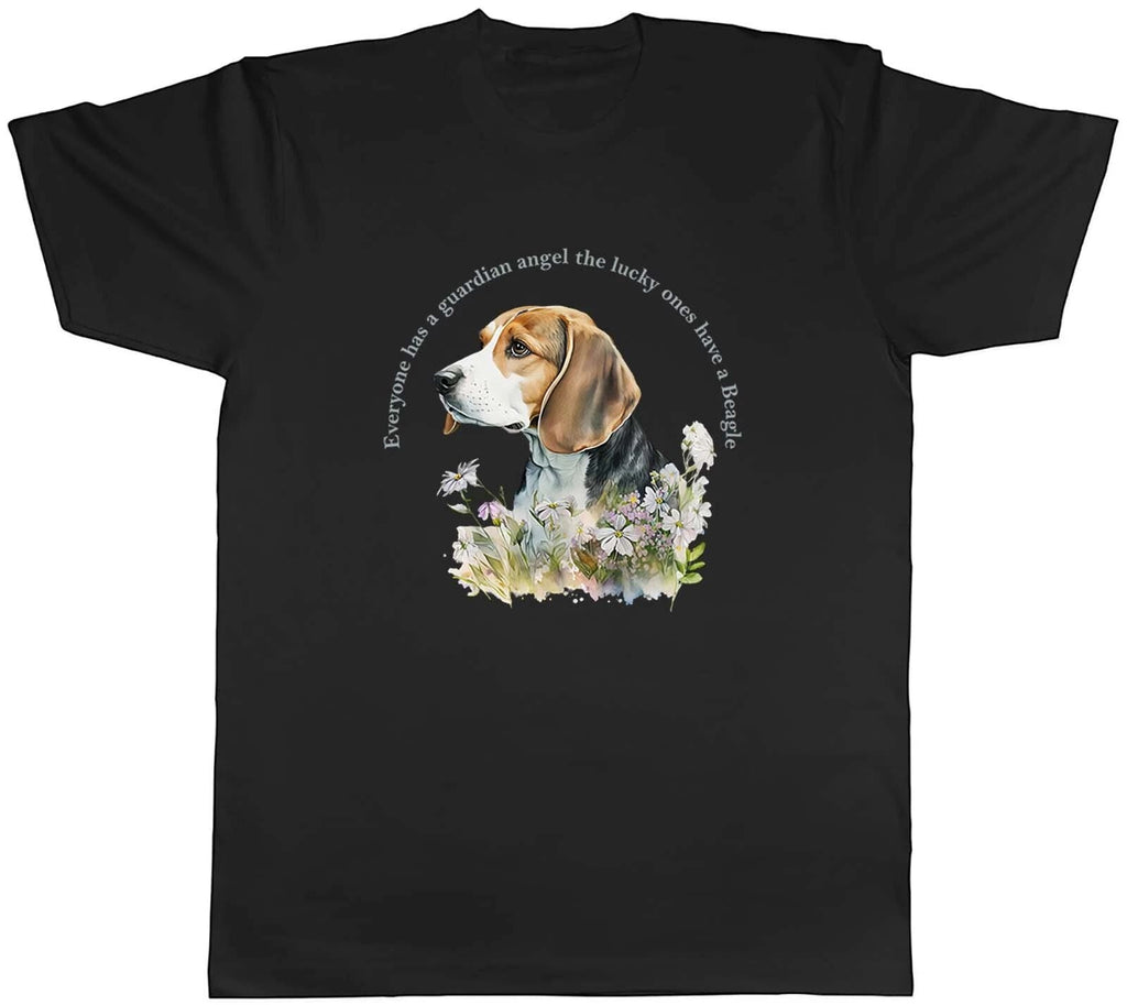 Beagle Mens Pet Dog Lover Guardian Angel Tee Gift Unisex