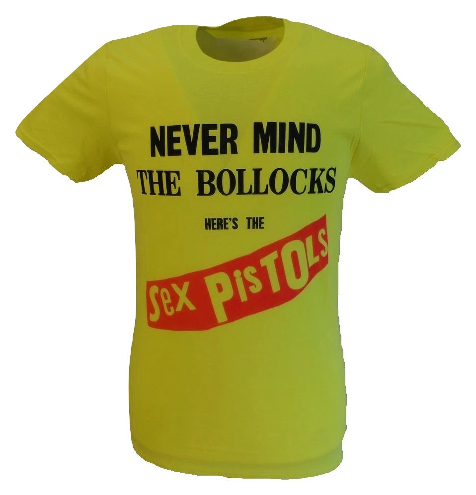 Mens Yellow Official Sex Pistols NMTB T Shirt Unisex