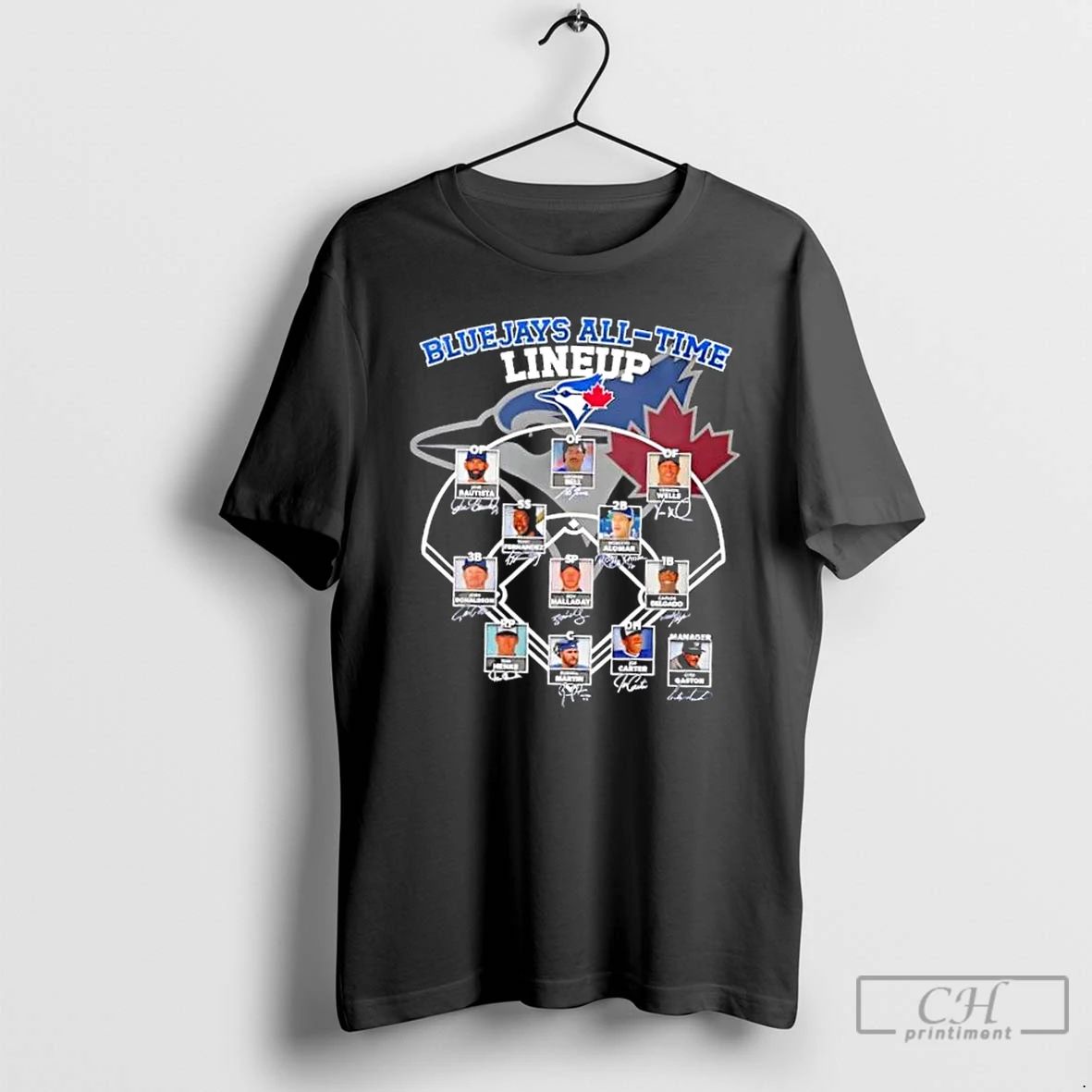 Classic Toronto Blue Jays Players All Time Line Up Signatures T Shirts Unisex