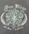 Vintage San Diego Surf Shop Graphic T Shirt XXL Y2K Faded Black Delta Pro Weight Unisex