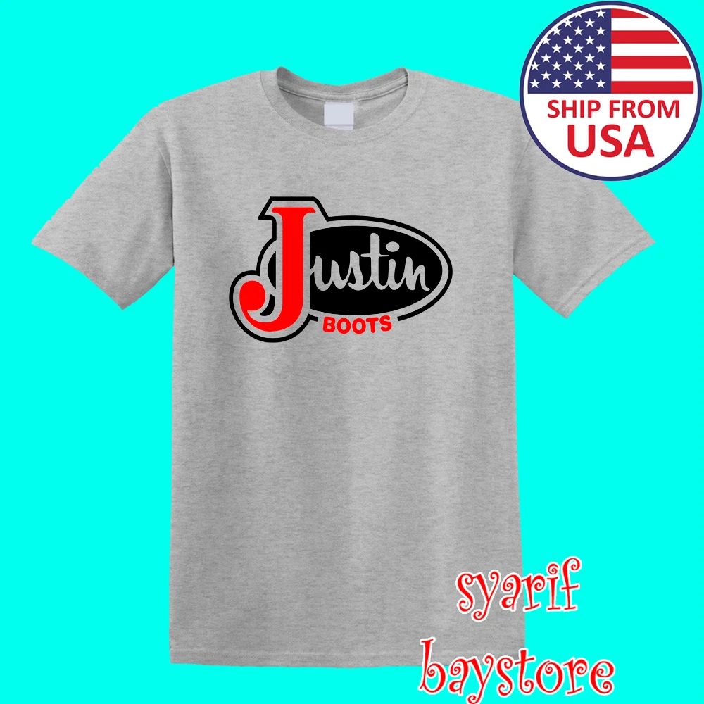 Justin Boots Men's Grey Size S to 5XL Unisex