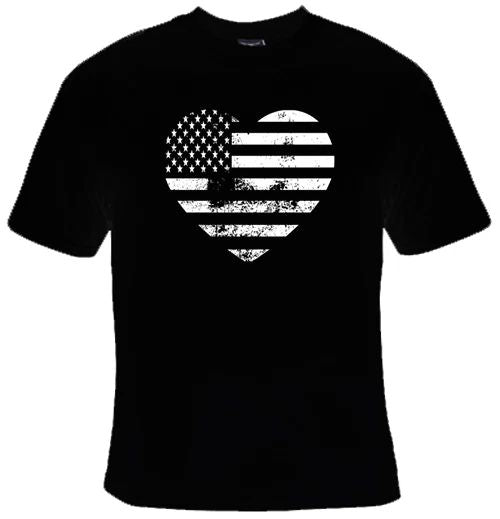 USA Flag Heart Shaped Patriotic Graphic Unisex