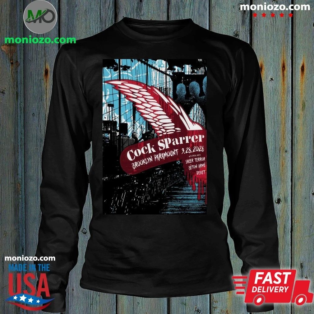 Mar 28, 2026 Cock Sparrer Concert Tour in Brooklyn, NY Poster Shirt Unisex