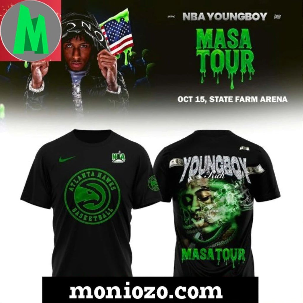 Atlanta Hawks x NBA Young Boy MASA Tour Merch Shirt Unisex