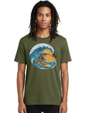 Skeleton-Surfer-1 Mens Graphic Tee, 100% Cotton, Casual Summer Wear Unisex