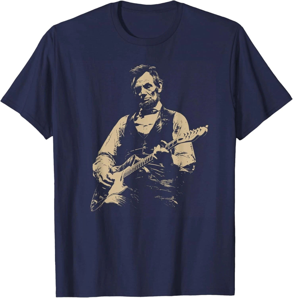 Abraham Lincoln Abe Lincoln Playing Guitar Retro Vintage Unisex Unisex