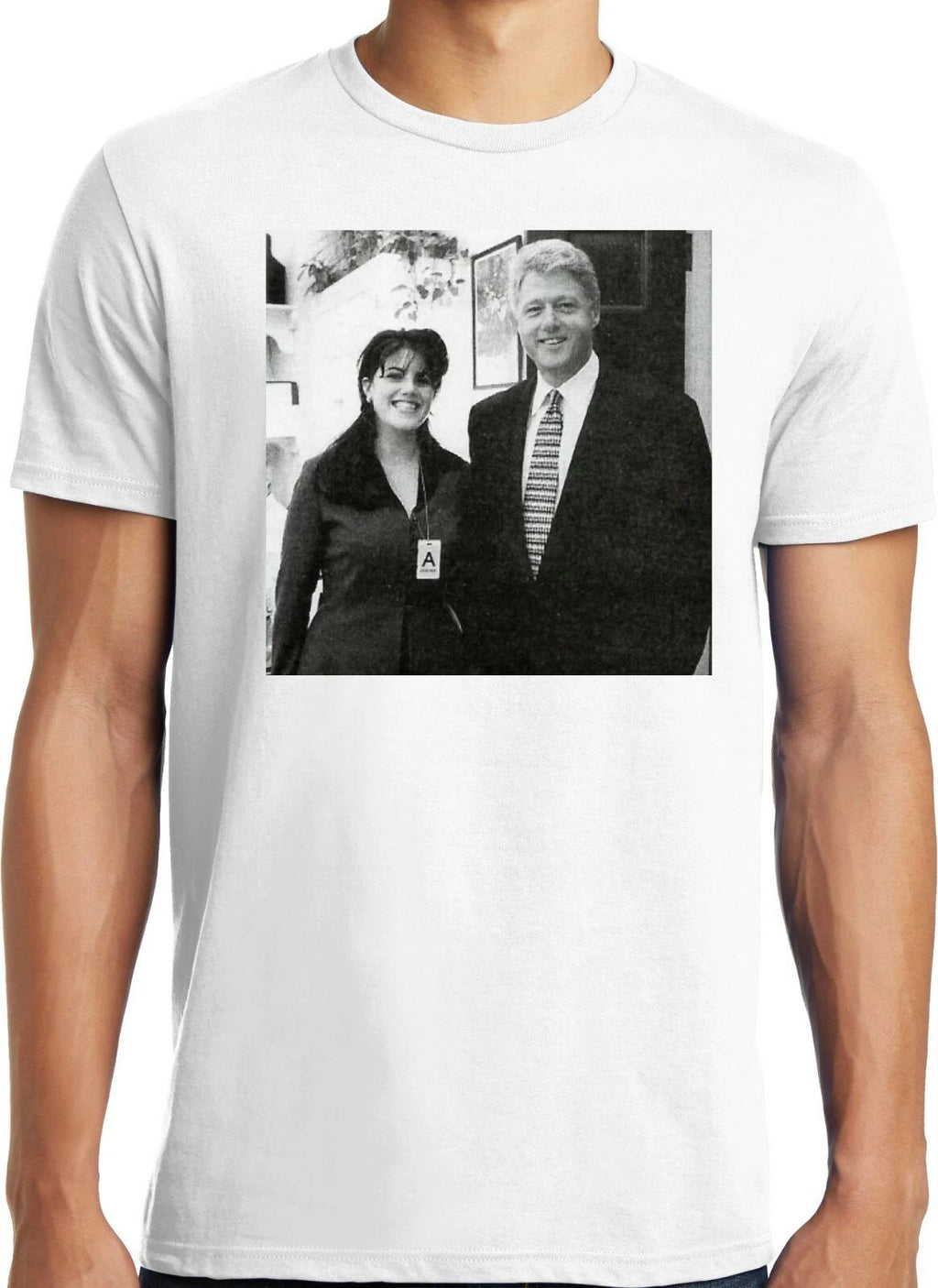 Big Guys Rule Big and Tall Bill Clinton and Monica Lewinsky Photo T Shirt Unisex