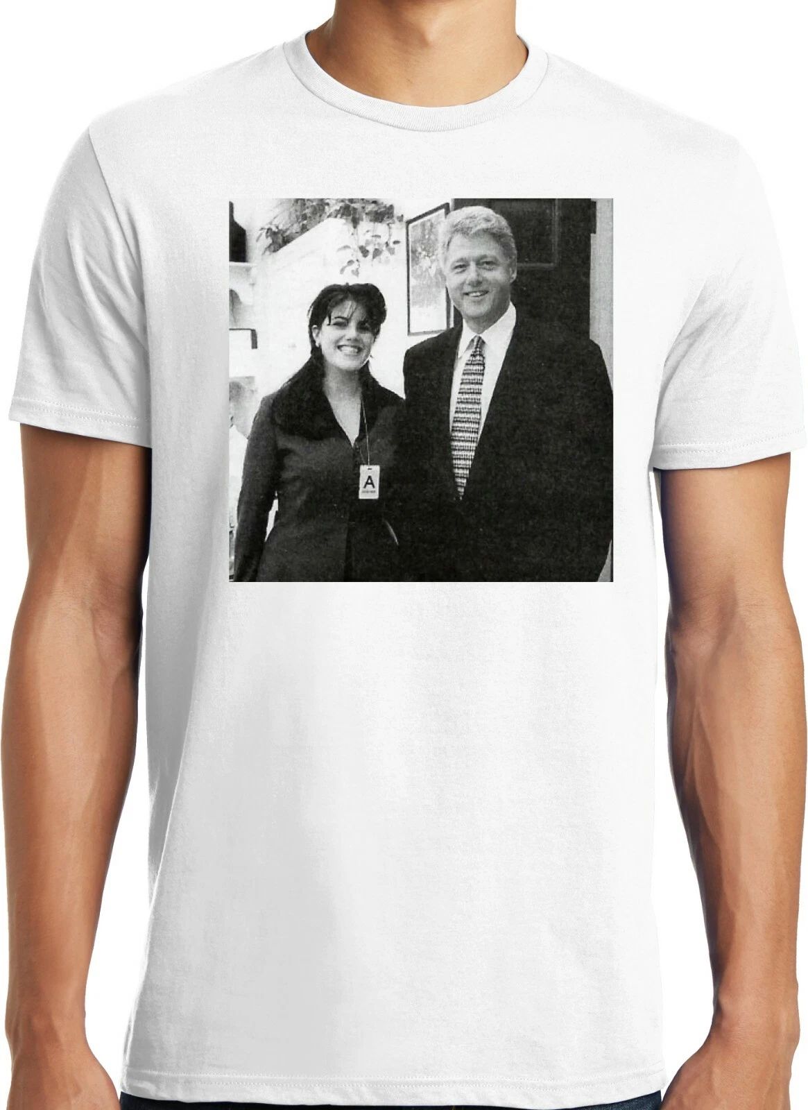 Big Guys Rule Big and Tall Bill Clinton and Monica Lewinsky Photo T Shirt Unisex