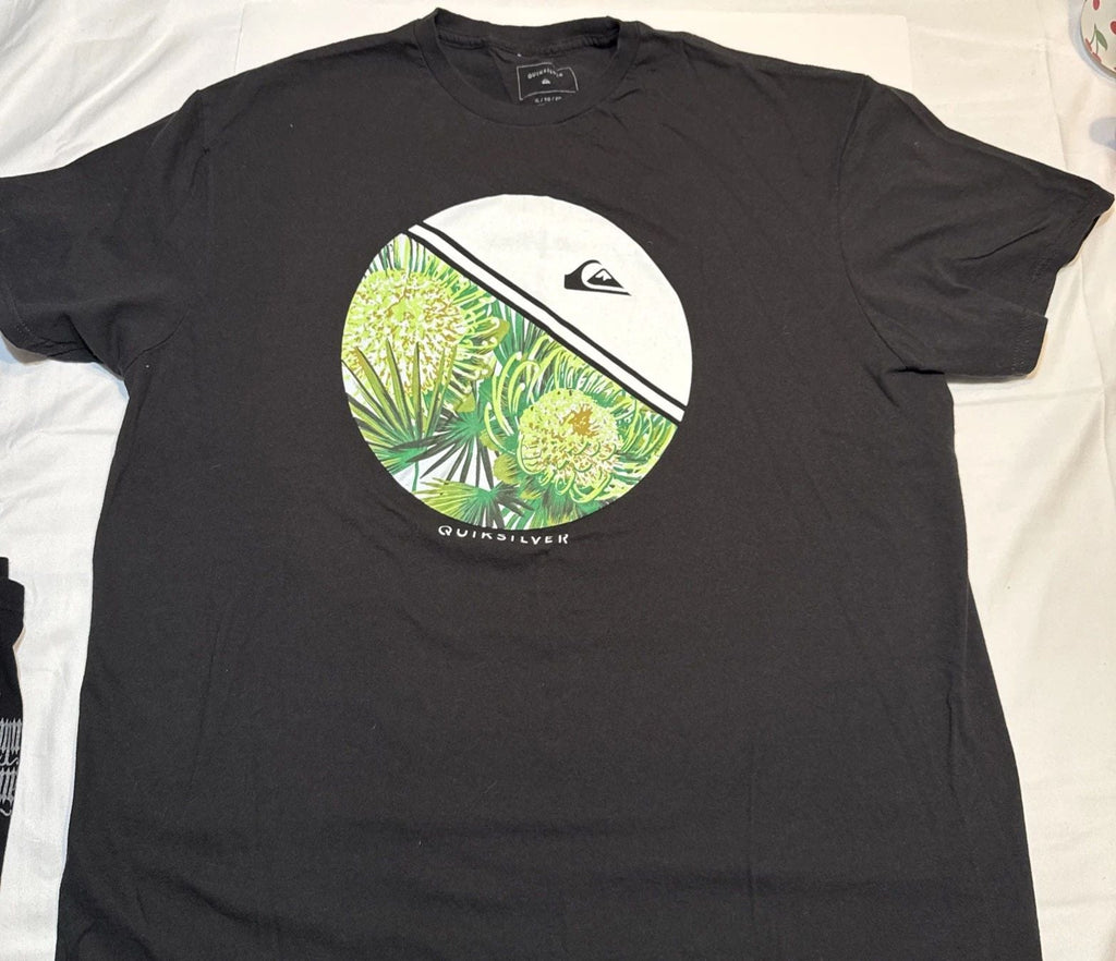 Quiksilver Men's Size XL Palm Trees Surf Shirt Unisex