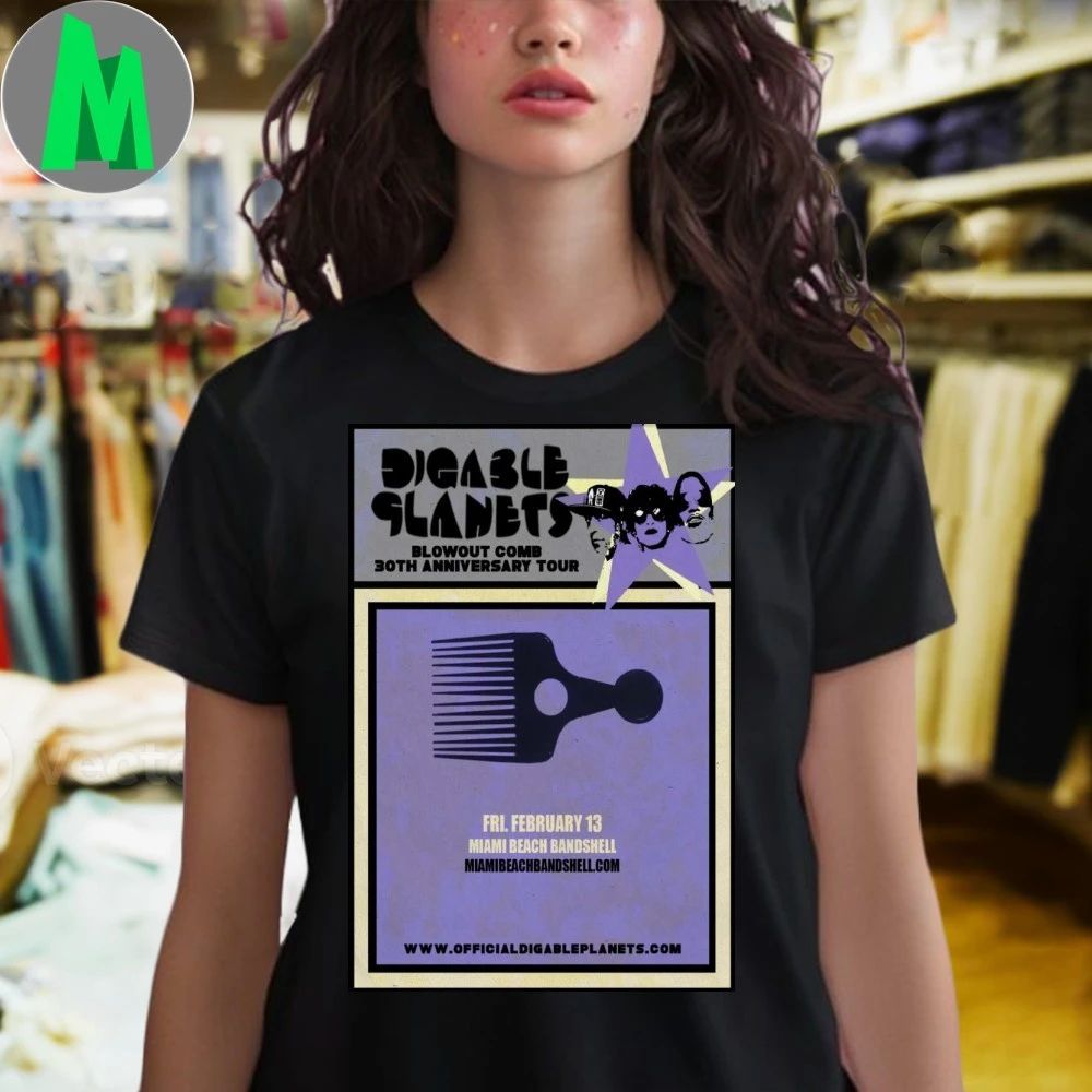 Poster Digable Planets At Miami Beach Bandshell In Miami, FL On Feb 13, 2026 Shirt Unisex