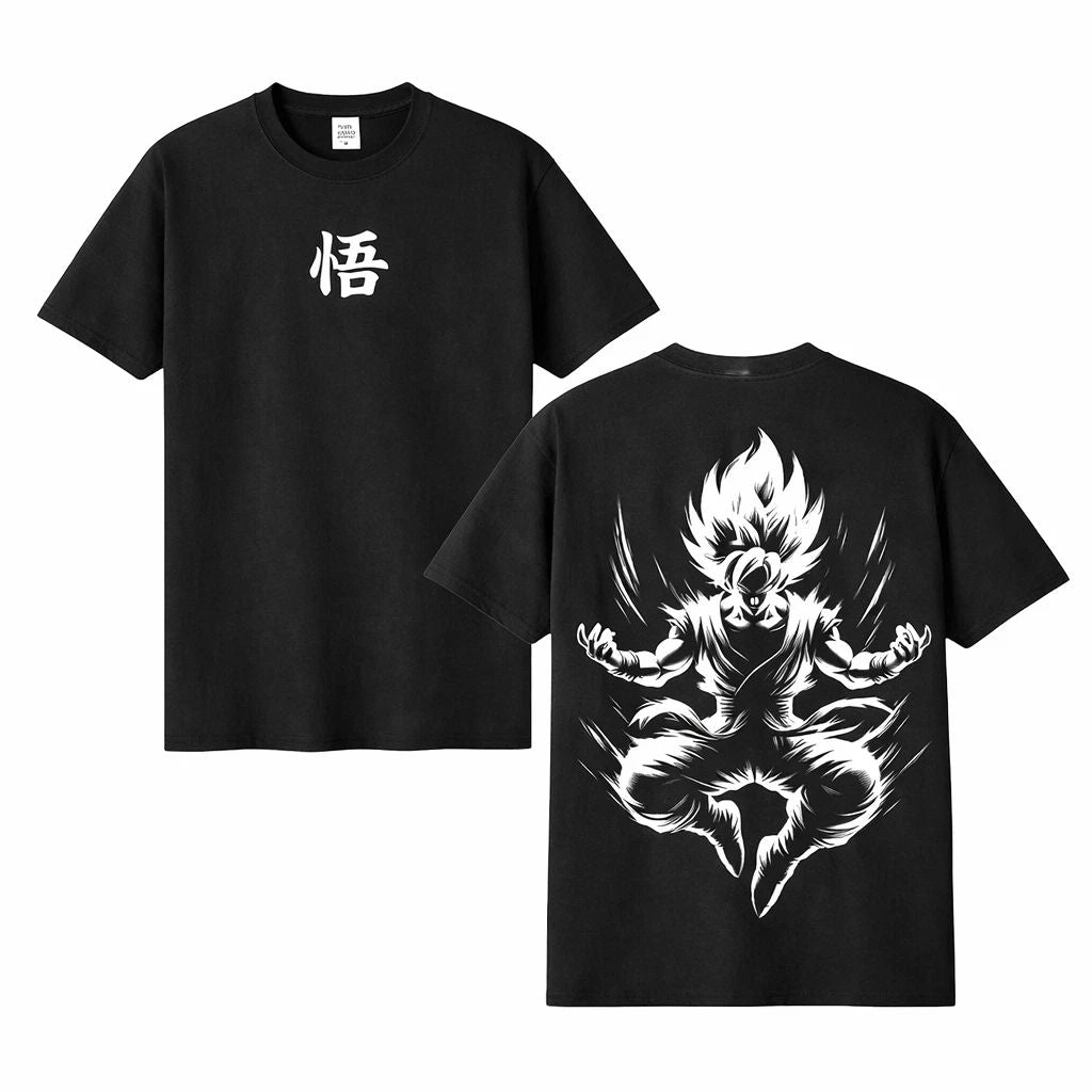 Anime Z Cotton Sleeve Casual Sport Fitness Tee Men's Harajuku Black Ball Unisex