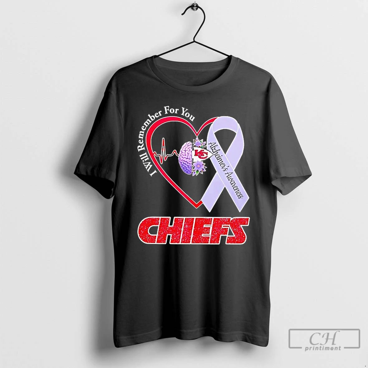 Classic Kansas City Chiefs I Will Remember For You Alzheimers Awareness T Shirts Unisex