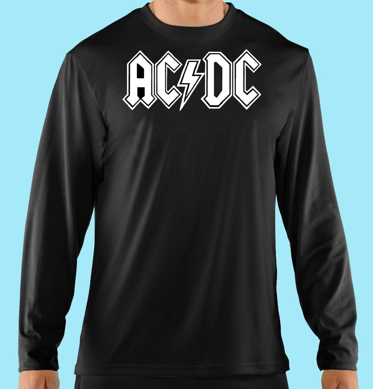 Long Sleeve , Music, Rock Band, 70/80's, AC/DC 100% Cotton Unisex