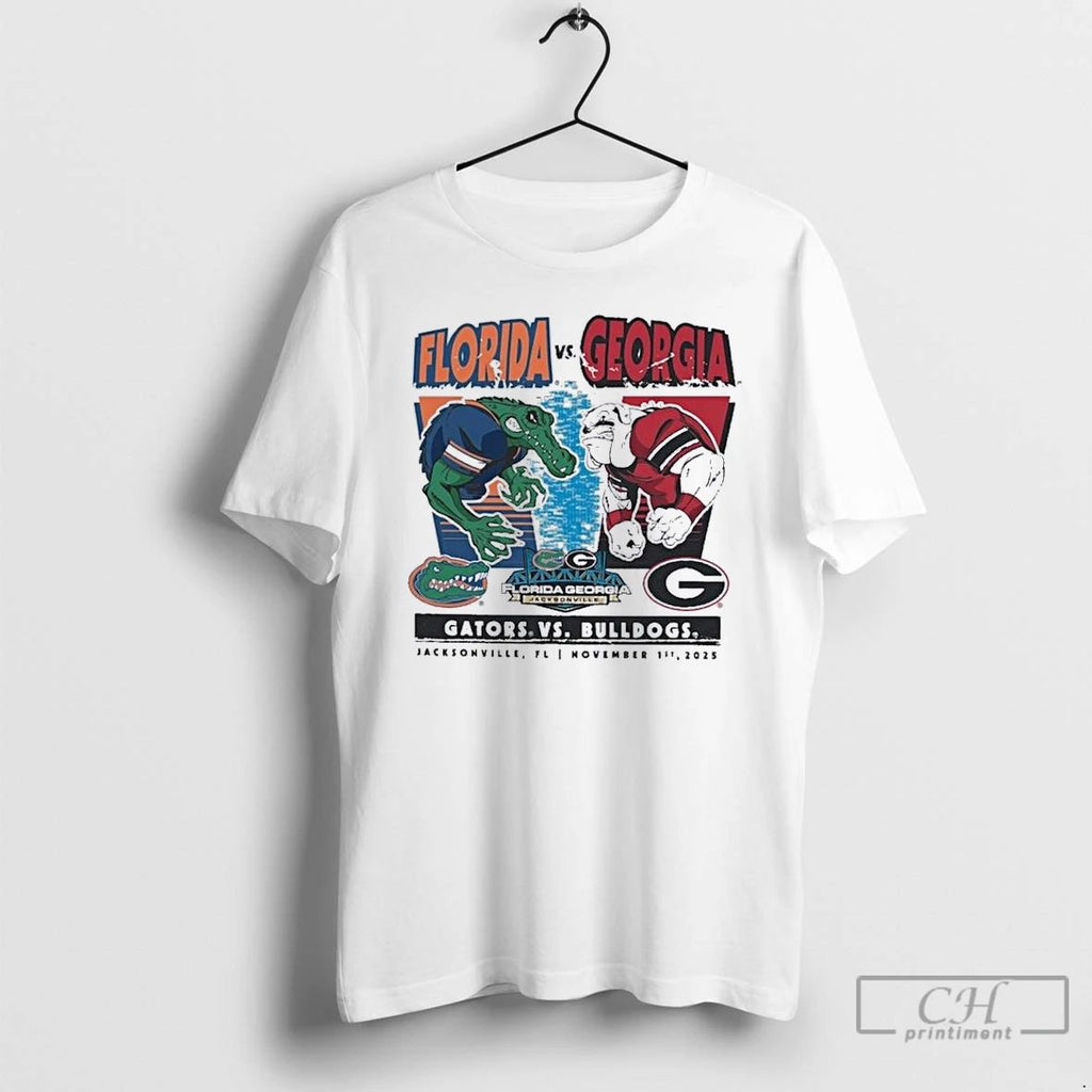 Classic The Battle Florida Gators Vs Georgia Bulldogs 2025 Rivalry Matchup T Shirts Unisex