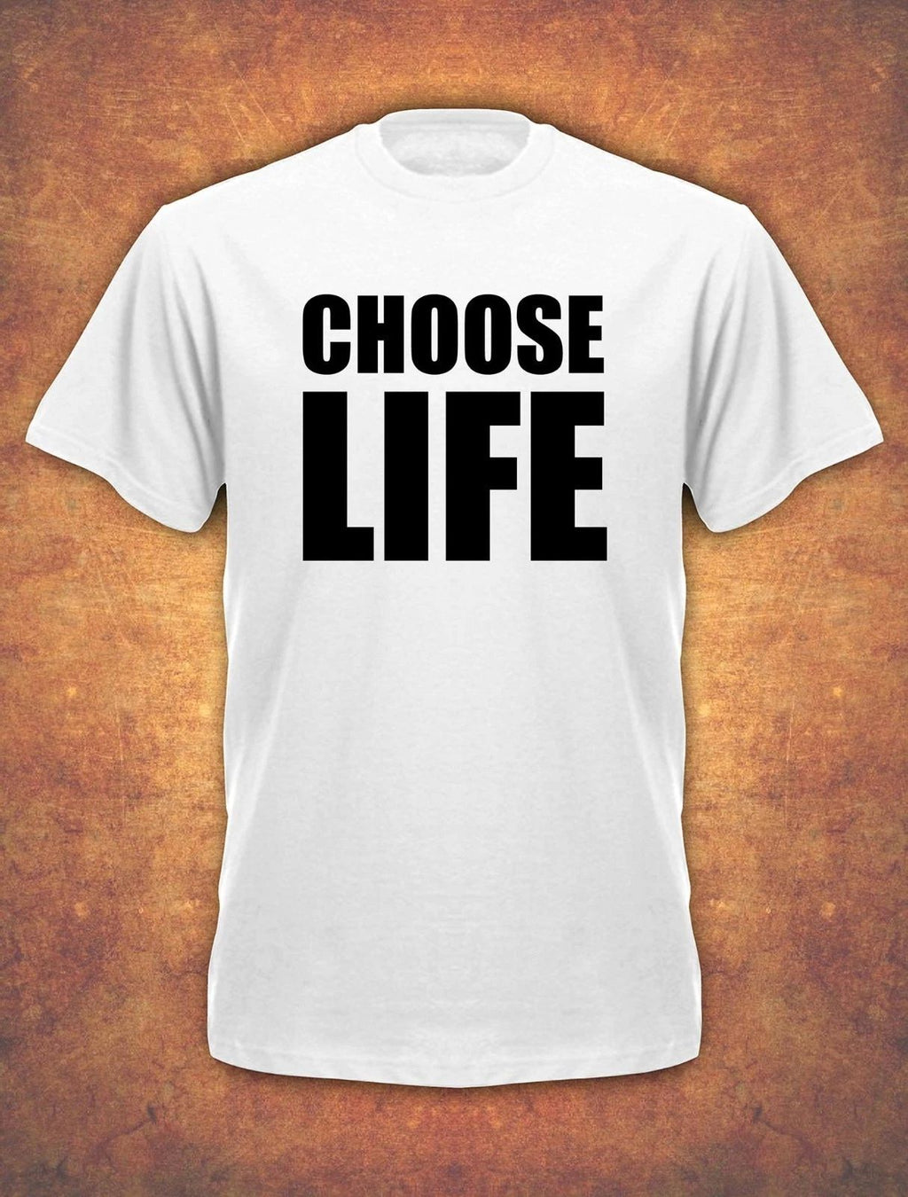 CHOOSE LIFE WHAM Fancy Dress George Michael Retro 80s Fan Mens White Unisex