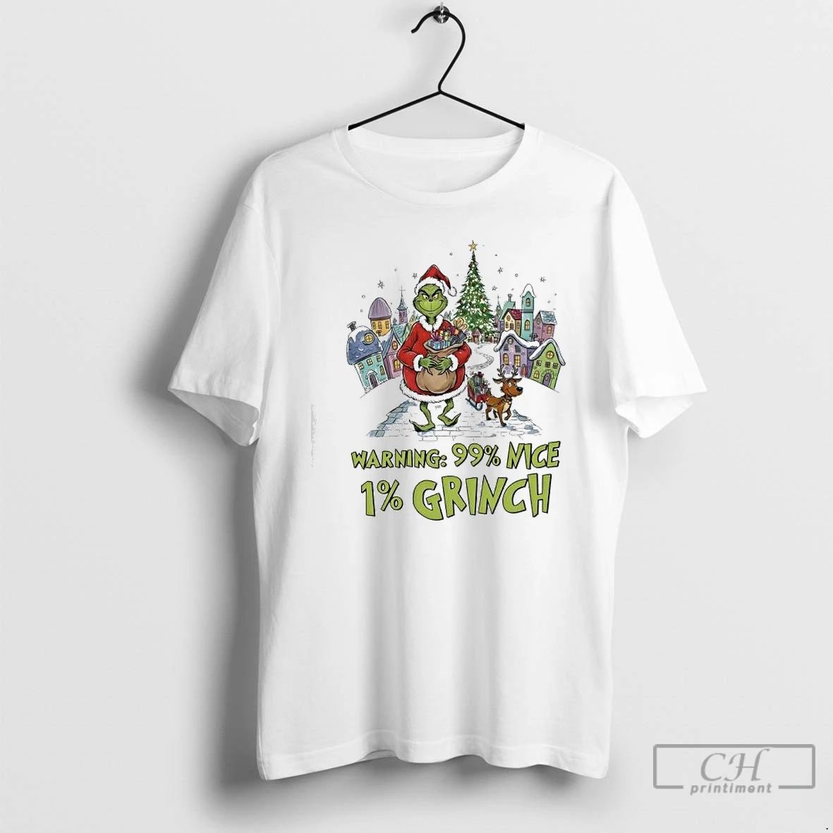 Premium Warning 99 Mice 1 Grinch Christmas T Shirts Unisex