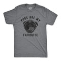 Mens Pugs Are My Favorite T Shirt Funny Pet Cute Puppy Lovers Tee for Guys Unisex