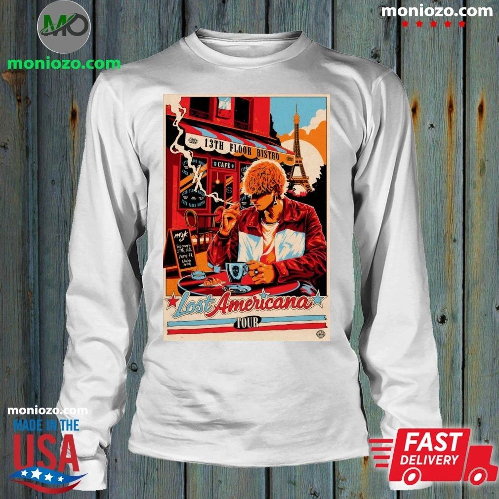 Machine Gun Kelly Paris Lost Americana Tour 2 27 2026 Poster Shirt Unisex