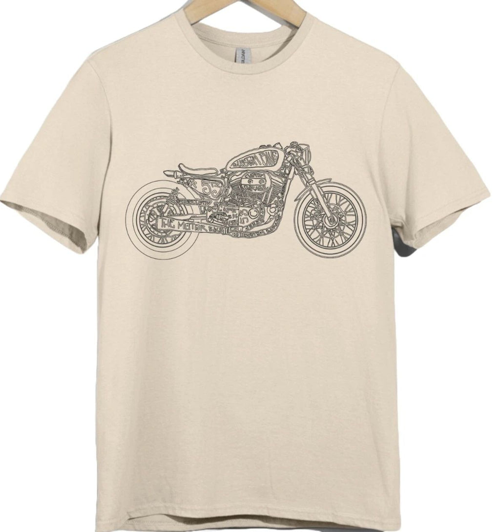 Motorcycle T Shirt Cafe Racer Biker Vintage Custom Motorbike Graphic Tee Unisex