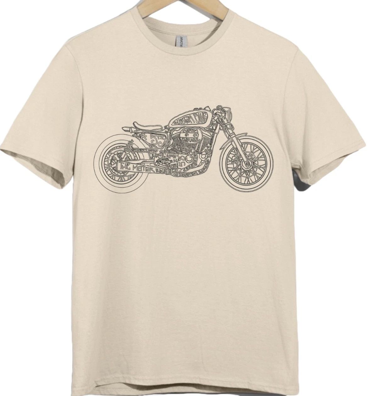 Motorcycle T Shirt Cafe Racer Biker Vintage Custom Motorbike Graphic Tee Unisex