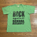 Sandhu Exclusive Men’s Large “Rock Against Sexual Assault” Custom T Shirt Unisex