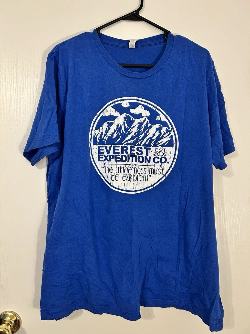 Bella + Canvas Unisex Blue Cotton Graphic Expedition 2XL Short Sleeve Unisex