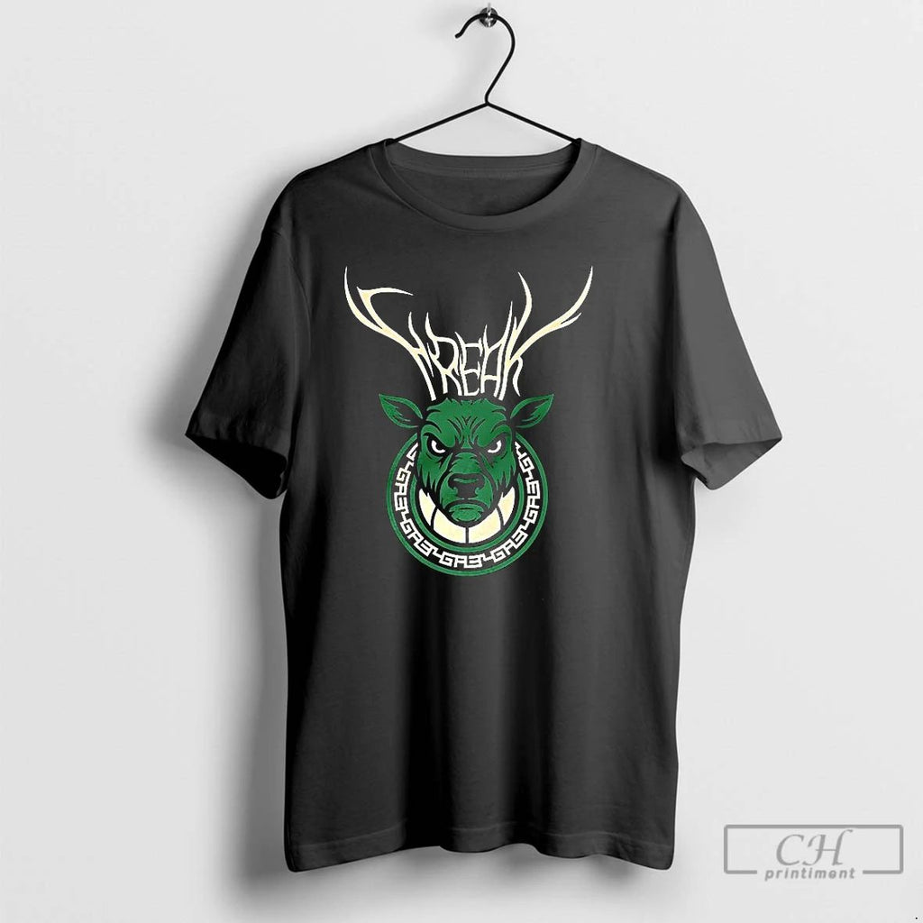 Premium Milwaukee Bucks Basketball Deer Freak Logo T Shirts Unisex
