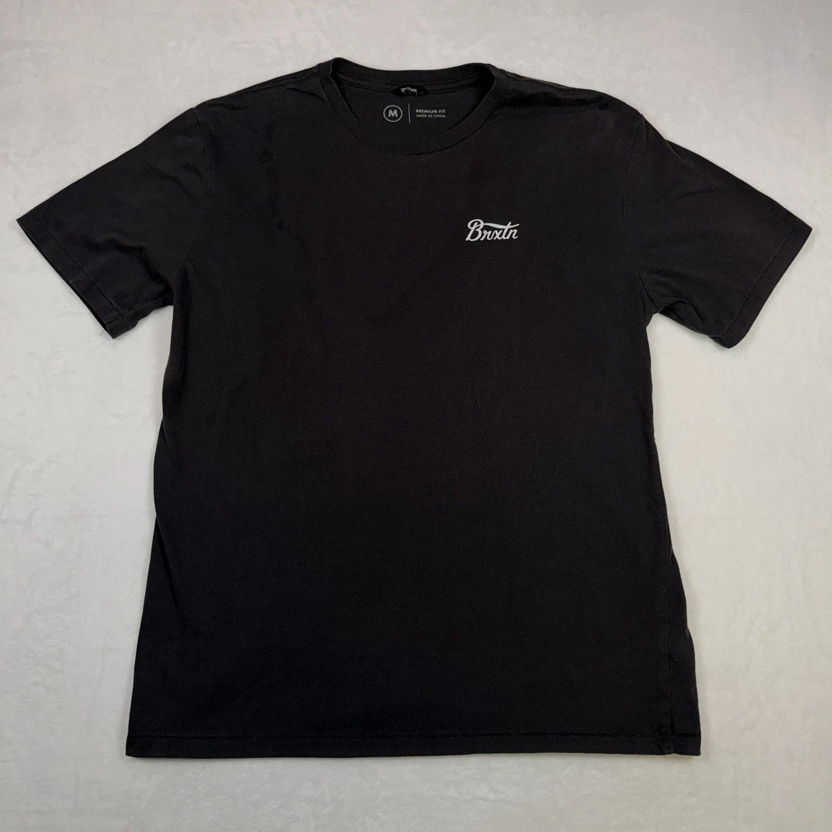 Brixton Men's Premium Fit Size Medium Black Short Sleeve Logo Skate Unisex