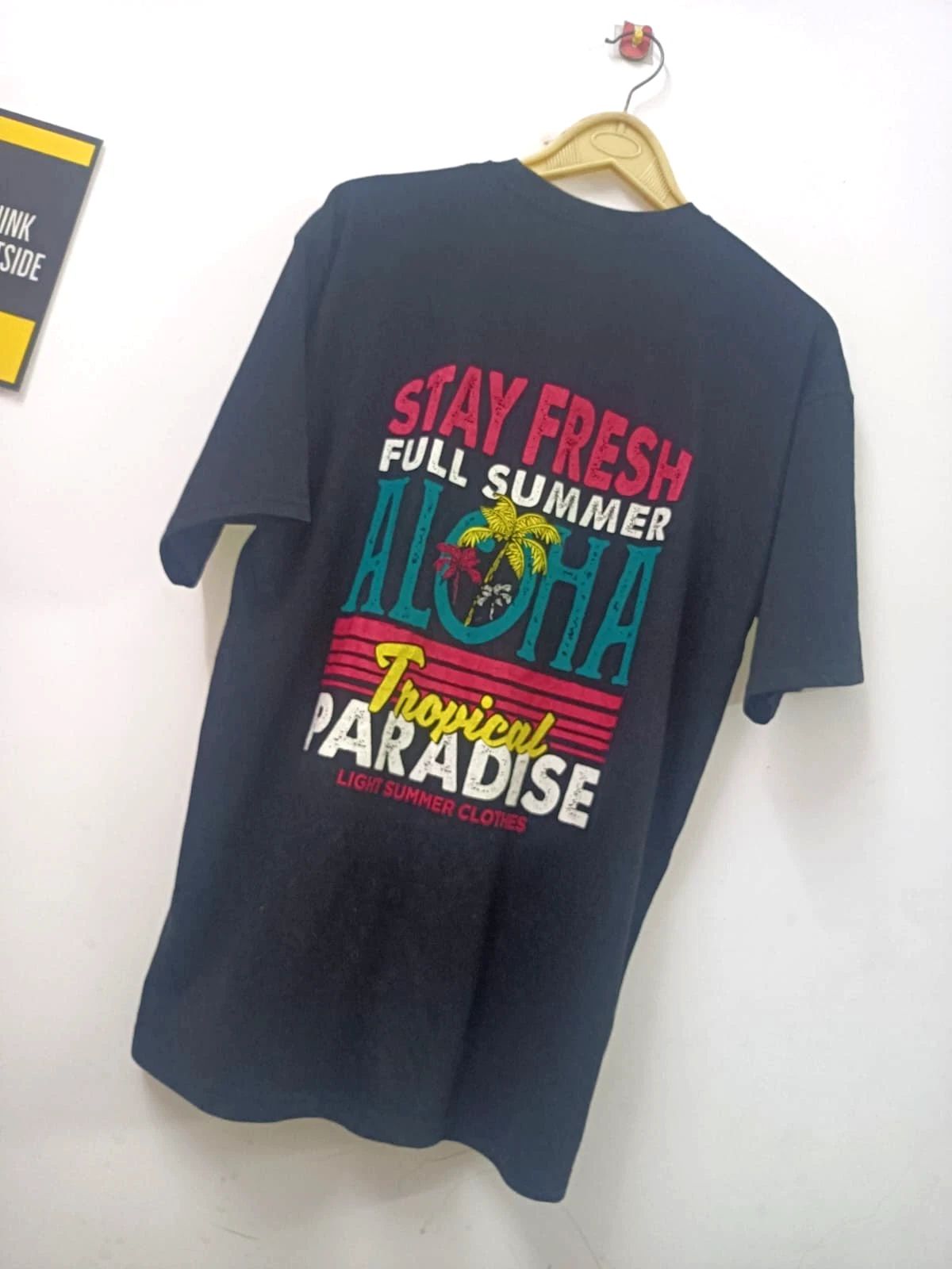 LUCKY BLUE SMITH Aloha Tropical Paradise Black Men's XL Korea Surf 43" Unisex